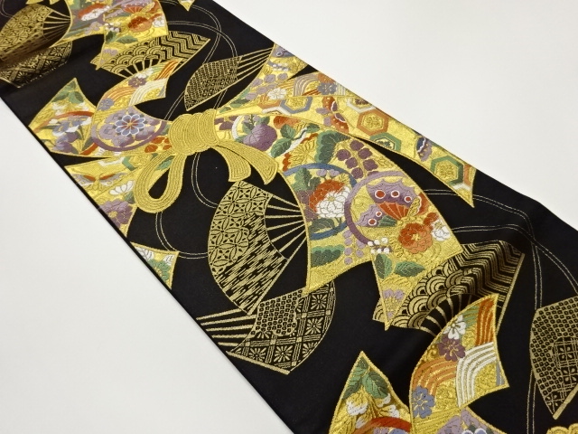 JAPANESE FUKURO OBI / WOVEN FLOWERS